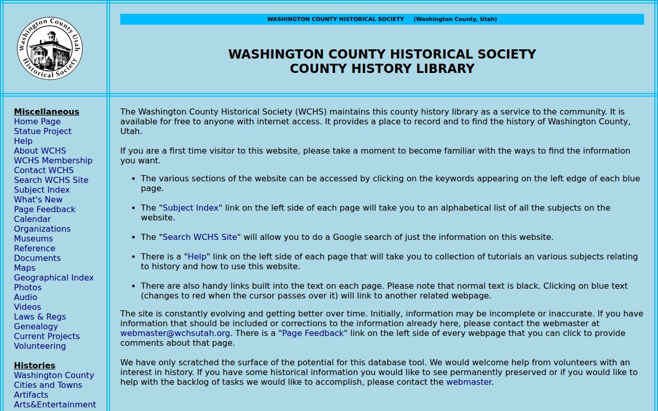 Washington city directory WCHS history index